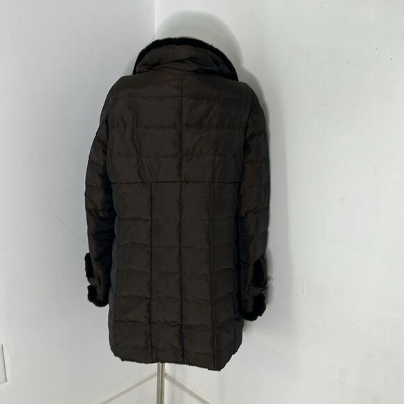 MAXMARA Italy Puffer Coat With Fur Trim USA 12 - Picture 4 of 8